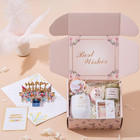 Spa Gift Set Basket For Women Birthday Gifts With Tumbler Candle Bath Fizz Set