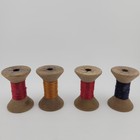Vintage Style Decorative Sewing Machine Wooden Storage Box 4 Thread Spools