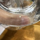 Vintage Fait Main 4 Chamber Clear Glass Liquor Bottle flower Decanter 11 