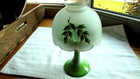 Vintage Westmoreland Christmas  Holly Berries  Green white Fairy Lamp