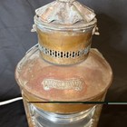 Vtg Brass Copper Lantern Maritime Marine Boat Ship Green Bow Light Lamp 13 