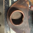 Vintage Baseball Leather Catcher Groin Protector Cup Lfm-139 Adjustable Strap