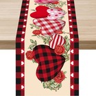 Table Runner 13 X 72 Inch  Love Heart Valentine Table Runner Valentines Day