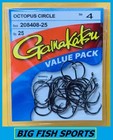 Gamakatsu  208 Octopus Circle Hook 25 Hooks Value Pack Size 2  208409-25 New 