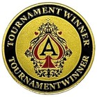 Tournament Winner Poker Card Guard Coin Black Border W case   Pouch Usa Seller