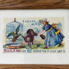 Bon Ami Cleaning Powder Cat 1890 Trade Card Print Wood Framed Laundry 9x7