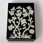 Black Lacquered Box W  Mother Of Pearl Inlay From South Korean Gyeongbok Palace