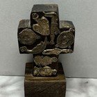Vintage Handmade Folk Art Cross 8 Stamped Tin Milagros Made In Mexico
