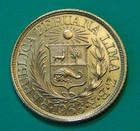 Peru -1966 Gold 1 2 Libra Coin - Km 209