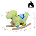 Qaba Kids Plush Ride-on Toy Rocking Horse Dinosaur Baby Animal Rocker
