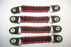 Vest Extenders Paracord Set Of 4  Extenders Lite Weight Black   Red  By Stitch