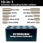 Oyserhom 10-in-1 Precision Ammo Checker Block Cartridge Gauge For Reloading Safe