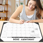 Desk Calendar 2026-2027 With Mat     22  X 17  Large Pad Black