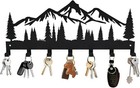 Wall Key Holder 12 Inch 7 Hooks Metal Organizer Rack For Keys Coats Bags