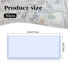 50 Pack Hard Plastic Clear Money Holder  6 8  X 2 9  Pvc Transparent Top-load