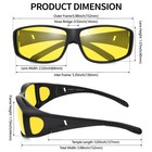 Night Vision Driving Glasses Fit Over Eyeglasses  Anti Glare Polarized