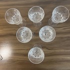 Anchor Hocking Legacy Crystal Water Wine Goblets Diamond Cut Set Of 6
