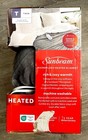 Sunbeam Microplush Heated Blanket Twin Gray 62x84 12 Heat Settings New