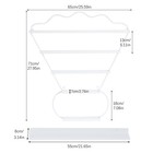 6 Pcs Wall Mounted Nail Polish Rack Shelves Nail Polish Display Rack Stand White