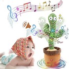 Dancing Cactus Repeat Talk Sing Glow Interactive Plush Toy For Kids