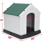 Dog House Waterproof Ventilate Pet Kennel W air Vents   Elevated Floor Green