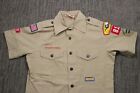 Boy Scouts Of America Men s Size Small Uniform Shirt With Patches 90s Vintage