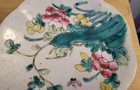 Two Antique Chinese Famille Rose Porcelain Footed Bowls