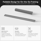 Balancefrom 8  Folding Gymnastics Floor Beam With Handles  Gray  open Box 