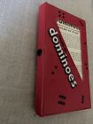 Vintage Crisloid Plastics Double Six Cream Dominoes Red Case   Instructions