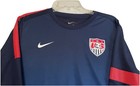 Nike 2014 Authentic Usa Soccer Away Soccer Jersey Usmnt Blue Men   s Size L