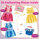 Disney Princess Dress Up Trunk Deluxe 21-piece Costume Set