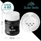 Black Glitter Bulk Fine Glitter For Crafts Resin And Scrapbooking     4 Oz Shaker
