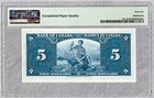 1937 Canada  5 Banknote  Y c  Pmg Unc 65 Epq