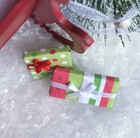 Dollhouse Miniature Christmas Present Gift Boxes 1    Scale 1 12 Fairy Elf Green