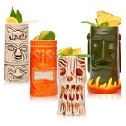 Ceramic Tiki Mugs  Set Of 8 - 18-23 5oz - Perfect For Exotic Cocktails  Iced Tea