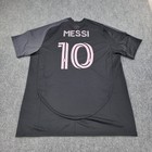 Inter Miami Cf Messi 10 Soccer Jersey Black Pink Mens Xl Adidas 25-26 Away Nwt