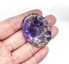 2pcs Natural Amethyst Reiki Worry Stone Palm Crystal Quartz Healing Decorate