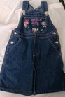 Y2k Power Puff Girls Denim Bib Overalls Shorts Size 7 8 Glitter Sparkle Cartoon