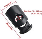 30 Pcs Plastic Drawstring Toggle Spring Stop Single Hole String Cord Locks For L