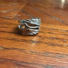 Vintage Signed Sterling Cut Out Pelican Ring