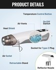 Workpro 7 2v Mini Cordless Heat Gun Electric Hot Air Gun Reflector Nozzle 3 Temp