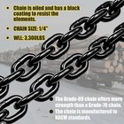 G80 Transport Binder Chain 1 4 Inch X 14 Ft   Tow Chain With Clevis Grab Hooks