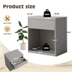 Fluted Night Stand  Nightstands With Drawer Storage  Modern Bed Side End Table