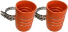 Pair Of Silicone Orange Hump Hose For Charge Air  Clamps Set 3 5  Id X 6 2  Long