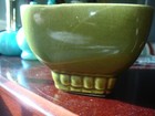 Vintage Pottery Usa 104-6 Green Glaze Rectangular Planter Retro Ceramic Pot 