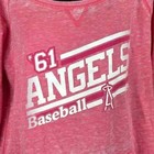 61 Angels Baseball Sweatshirt Pink Woman s Large Barbiecore Warm