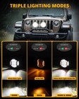 4pcs Auxbeam 7  Led Side Shooter Work Light Bar Fog Lamp Driving Ditch Pods Drl