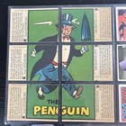 1966 Topps Batman Red Blue Laffs Lot Of 9 Cards Of The Penguin