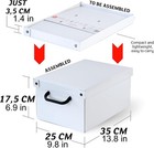 Storage Box  Small - Peony - Lid   Side Handles  Decorative Cardboard Organizer 