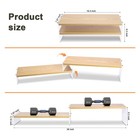 9 4 Inch Wide Dual Monitor Stand Riser Adjustable Acrylic Leg Wood Desk Shelf